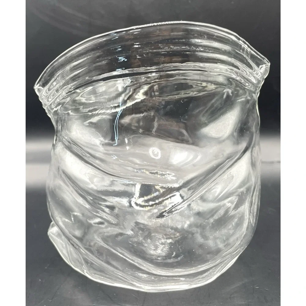 Dainty Realistic Unzipped Glass Sack Bag/Bowl/Jar